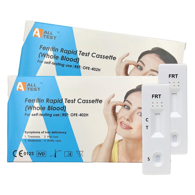Anaemia Test Kit Iron Deficiency Ferritin Testing Blood Anemia Test ALLTEST (2 Tests)
